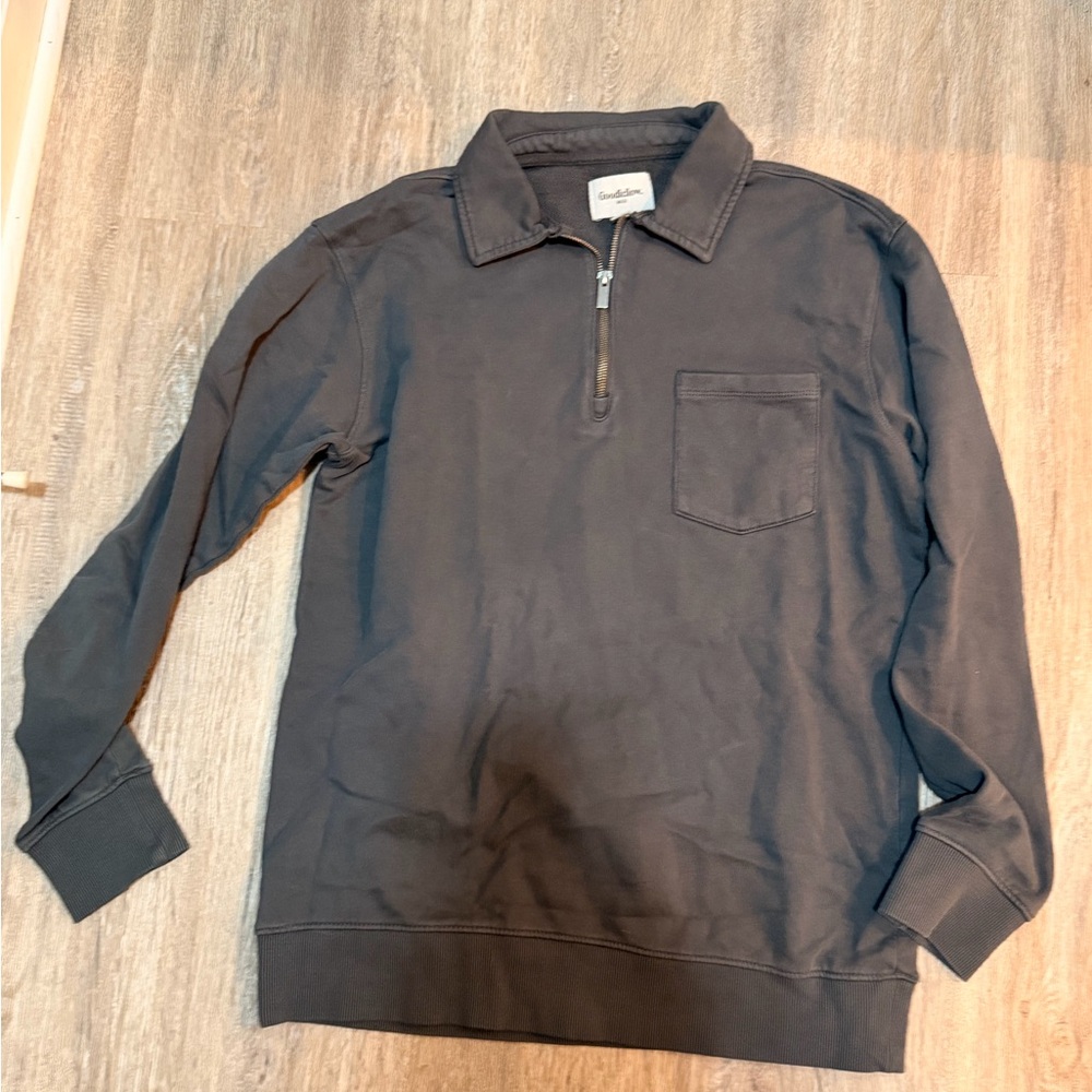 Goodfellow & Co Men's Charcoal Half-Zip Collar Pullover